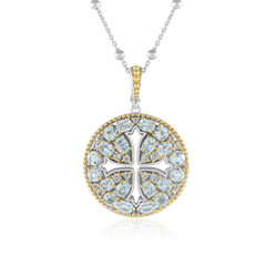 Himmelblauer Topas-Silberhalskette (Dallas Prince Designs)