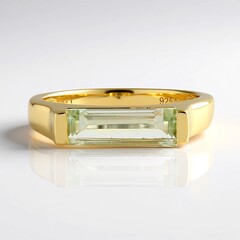 Anello in argento con Ametista Verde