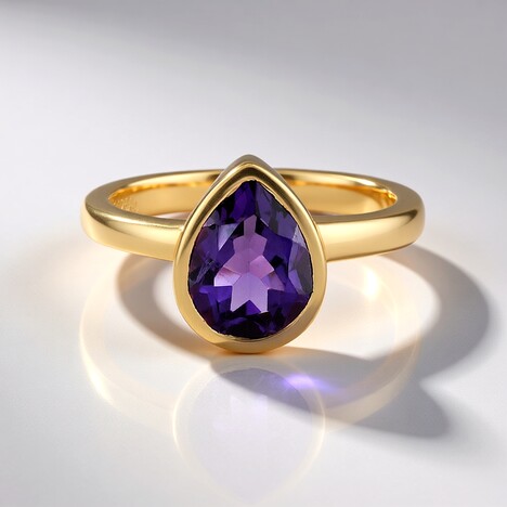 Anello in argento con Ametista Zambiana
