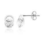 Weißer Topas-Silberohrringe