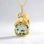 Collana in argento con Ametista Verde (Gems en Vogue)