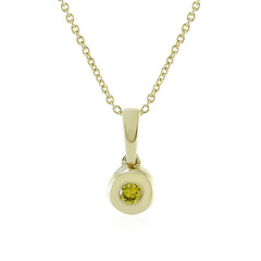 9K I4 Yellow Diamond Gold Necklace