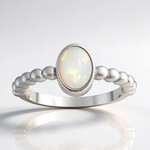 Bague en argent et Opale d'Australie