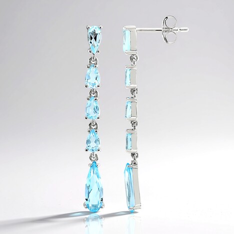 Orecchini in argento con Topazio Blu Cielo