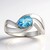 Anello in argento con Acquamarina del Mozambico (Pallanova)