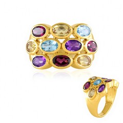 Sky Blue Topaz Silver Ring (de Melo Essence)