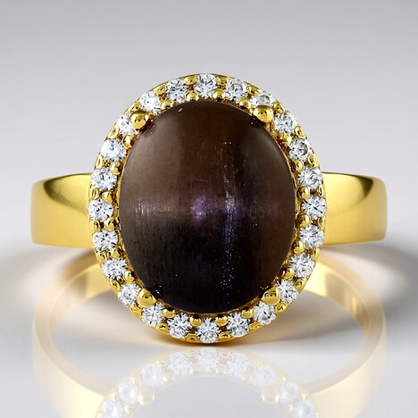 Anello in argento con Pietra del Sole Occhio di Gatto