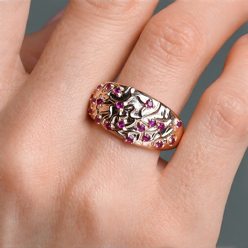 Bague en argent et Grenat Rhodolite (SAELOCANA)