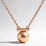 Collana in argento con Perla Ming Porpora (TPC)