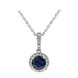 Collar en oro con Zafiro azul Ceylon
