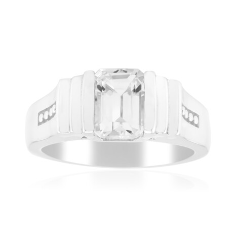 Weißer Kunzit-Silberring (Pallanova)