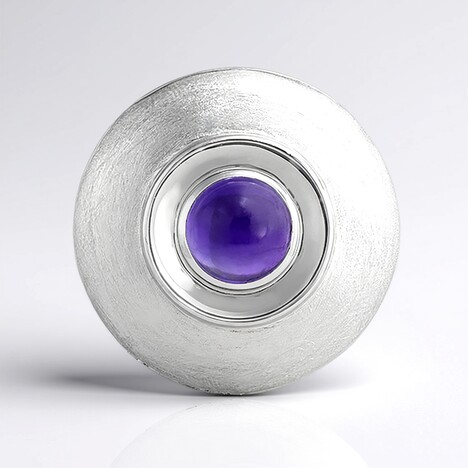 Ciondolo in argento con Ametista Zambiana (MONOSONO COLLECTION)