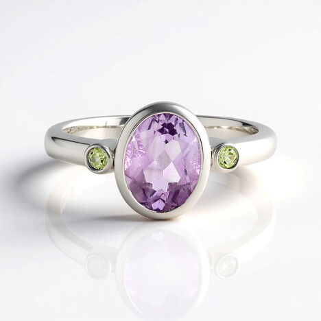 Anello in argento con Ametista Rose de France