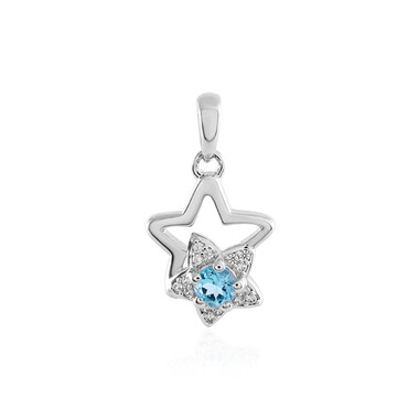 Ciondolo in argento con Topazio Blu Svizzero