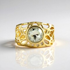 Anello in argento con Ametista Verde