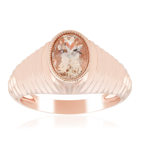 Bague en argent et Morganite du Brésil