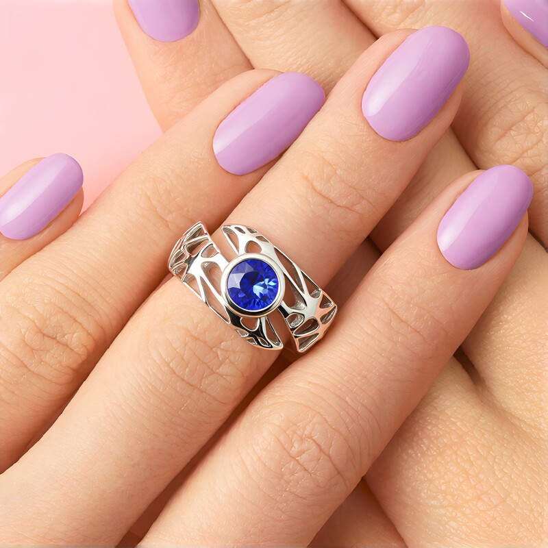 Tansanit-Goldring (Ornaments by de Melo)