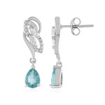 Blauer Apatit-Silberohrringe