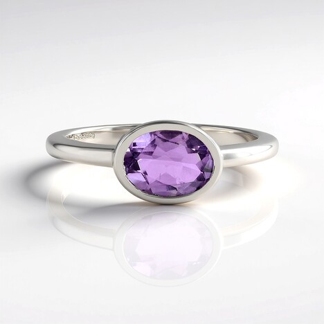 Anello in argento con Ametista