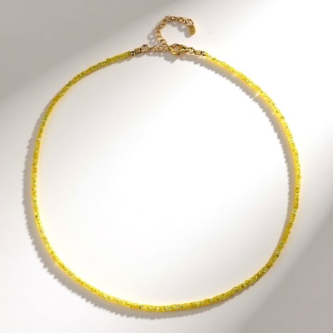 Collana in argento con Zaffiro Ceylon Giallo