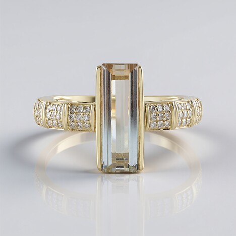 Bague en or et Topaze multicolore d'Ukraine  (de Melo)