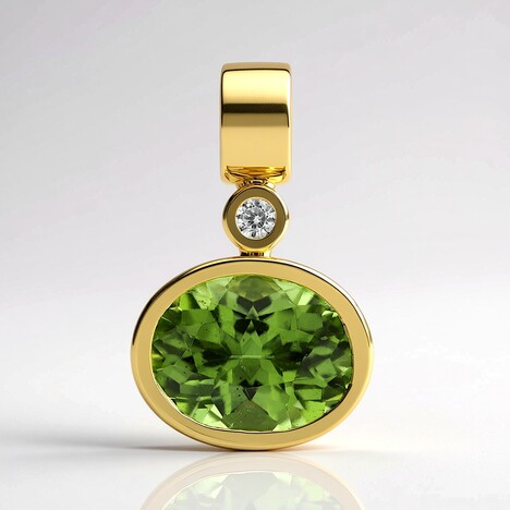 Ciondolo in oro con Peridoto Wagogo
