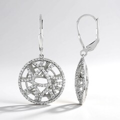 Orecchini in argento con Zircone (Ornaments by de Melo)