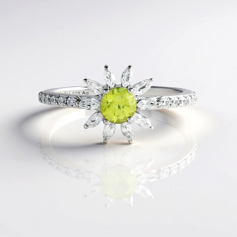 Bague en argent et Sphène