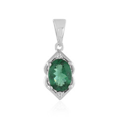 Pendentif en argent et Apatite verte