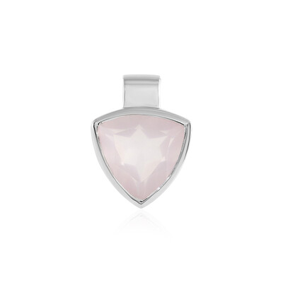 Ciondolo in argento con Quarzo Rosa (MONOSONO COLLECTION)