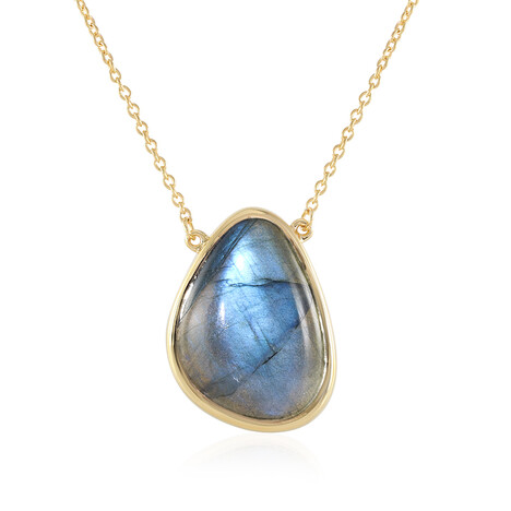 Labradorit-Silbercollier