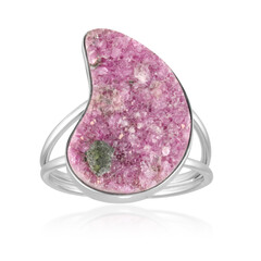 Anillo en plata con Calcita cobalto (Bali Barong)
