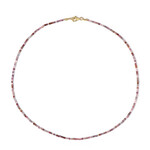 Zilveren halsketting met spinelstenen