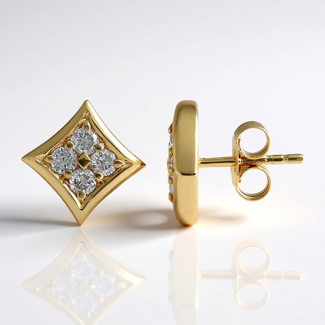 Orecchini in oro con Diamante I2 (H) (de Melo)
