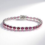 Bracciale in argento con Rodolite