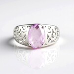 Anello in argento con Ametista Rose de France