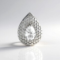 Ciondolo in argento con Topazio Bianco (MONOSONO COLLECTION)