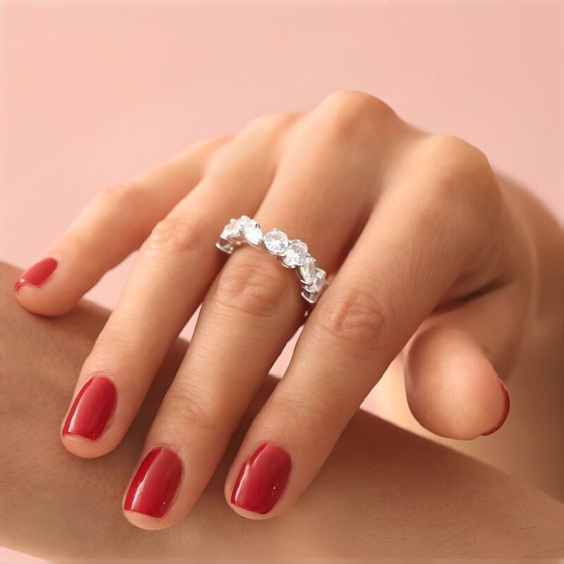 Anello in argento con Topazio Bianco