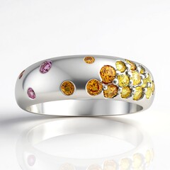 Anello in argento con Zaffiro Giallo (Adela Silber)