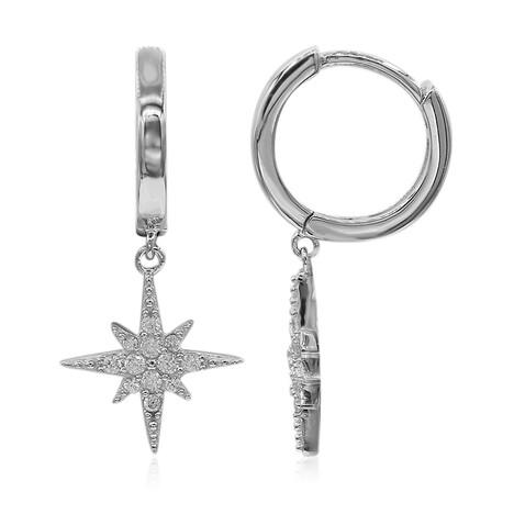 Zilveren oorbellen met zirkonen