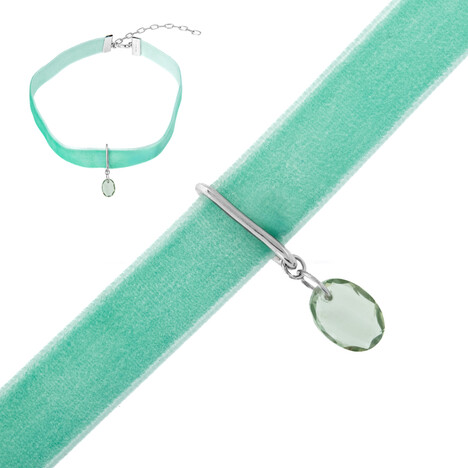 Collana in argento con Ametista Verde