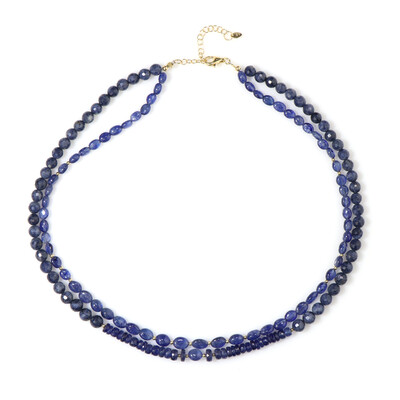 Collar en plata con Zafiro azul de Bemainty (Riya)