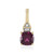 9K Magenta Garnet Gold Pendant
