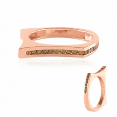 Bague en argent et Diamant champagne I3 (de Melo Essence)