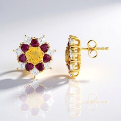 Orecchini in argento con Citrino (de Melo Essence)