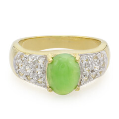Anillo en plata con Crisoprasa imperial