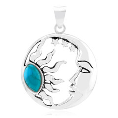 Blauer Kingman Mohave-Türkis-Silberanhänger (Jones Lee)