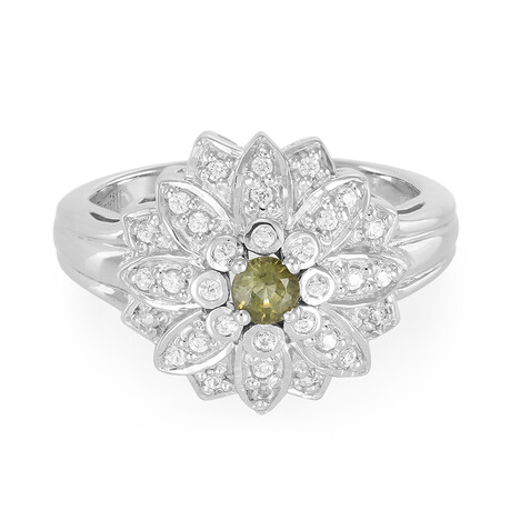 Cuprian Tourmaline Silver Ring