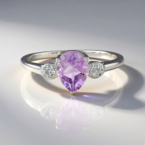 Anello in argento con Ametista Rose de France