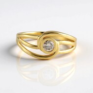 Anello in argento con Diamante Champagne I2 (de Melo Essence)